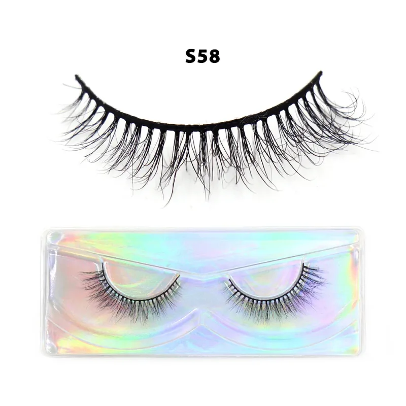 Short Natural 3D Mink Lashes Fluffy Wispy Fake Eyelashes Crisscross False Lashes Eyelash Extension Makeup