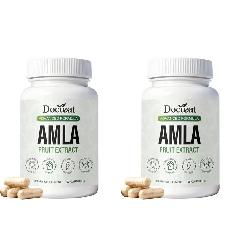 Docteat Amla Fruit Extract Capsules Immune Function Support Skin Health Support with Vitamin C B3 CoQ10 PQQ 60 Capsules