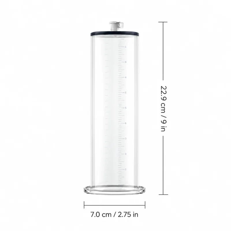 Manual Acrylic Penis Pump for Men with Pressure Gauge Clear Cylinders Vacuum Enlargement Masturbation Trainer Adult Sex Toy Set