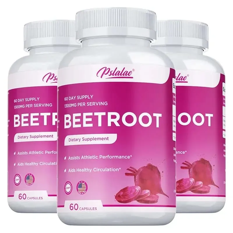Beet Root Capsules - Promotes Heart Health Boosts Natural Energy Improves Endurance and Maintains Normal Blood Pressure