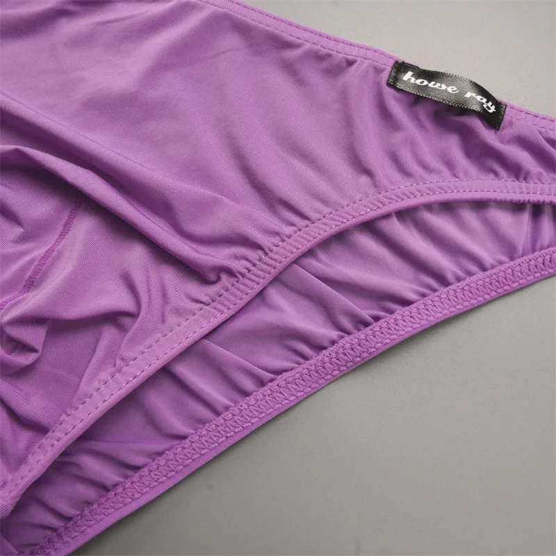 Seluar Dalam Lelaki Pinggang Rendah Ais Nipis Seluar Dalam Separuh Lutsinar Warna Pejal Plus Saiz Bulge Pouch Seluar Dalam Lembut Bernafas Licin