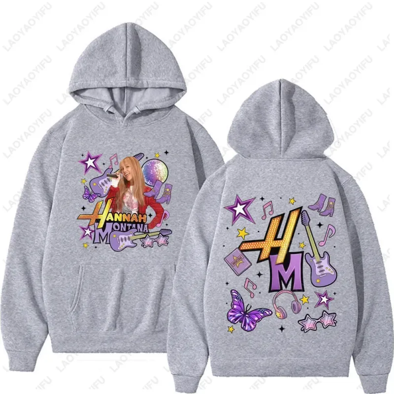 Hannah Montana 20Th Anniversary Printed Hoodies Men Women Fashion Aesthetic Sweatshirts Long Sleeve Pullovers Streetwear