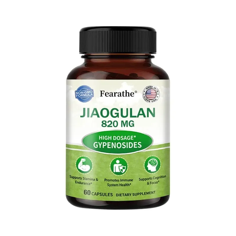 Jiaogulan Extract Supplement High Concentration Relieves Stress Regulates Metabolism Non-GMO Gluten-free 120 Capsules