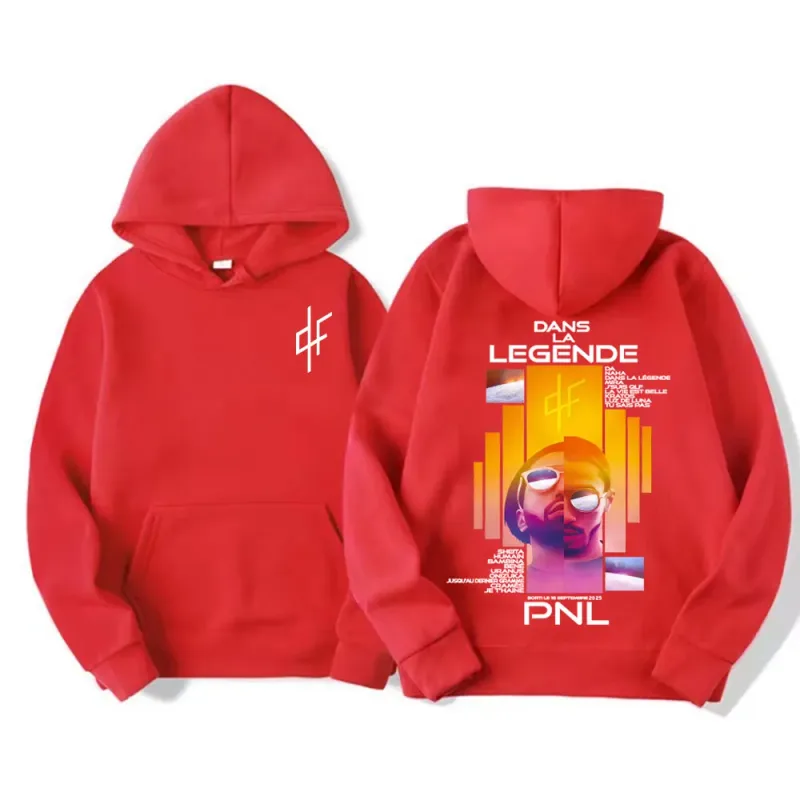 Französischer Rapper Le Monde Chico PNL Album Cover Hoodies Herrenbekleidung Hochwertige Fleece-Sweatshirts Mode Hip Hop Retro Hoodie