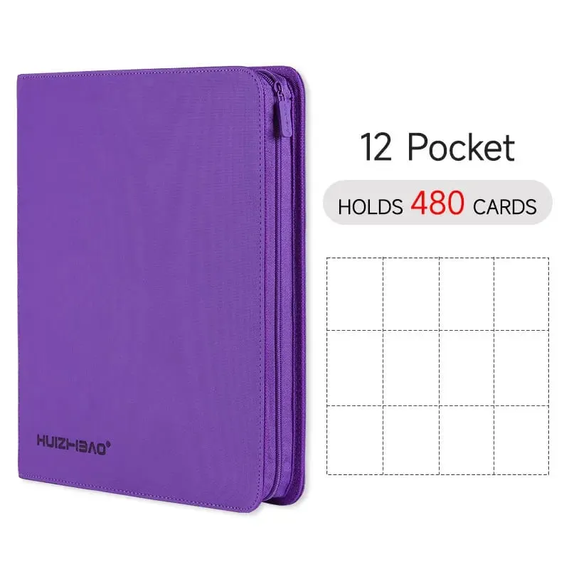 9/12 Pocket Zipper Card Binder Trading card album Durable Side Loading Card for mtg tcg for pokemon for yugioh for football