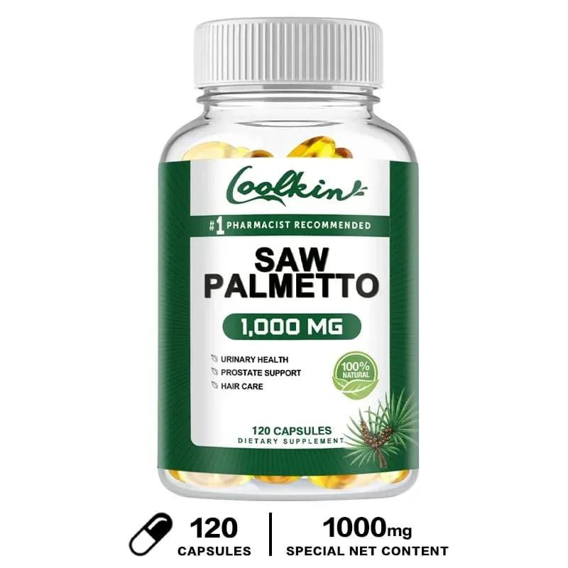 Saw Palmetto Supplement 1000 Mg - Promotes Prostate Health and Prevents Hair Loss
