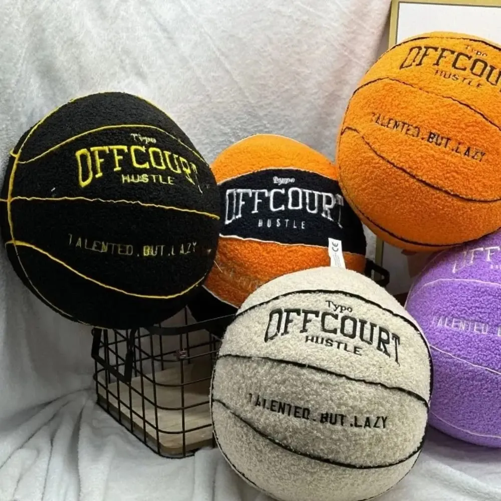 Offcourt Basketball Pillow Basketball High Quality Basketball Pillow Stuffed Simulation Lifelike Basketball Pillow