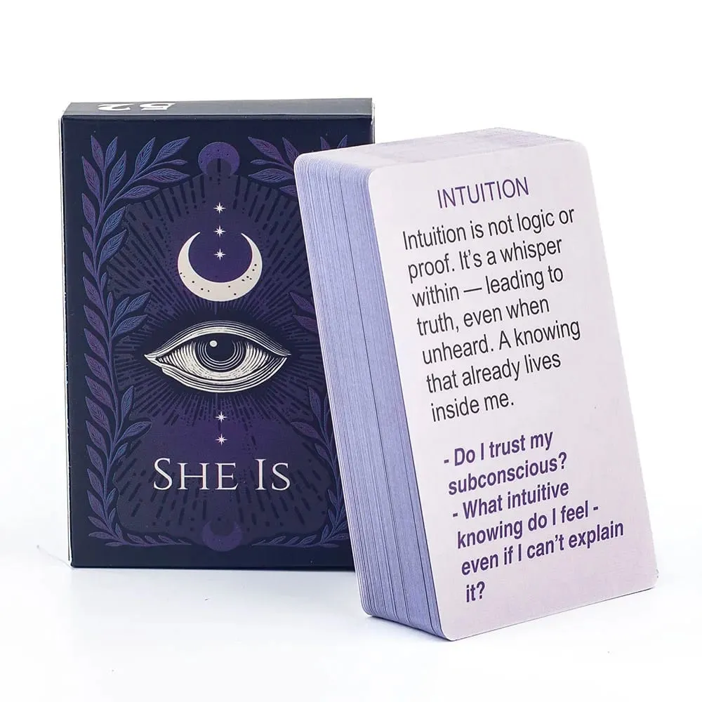 SHE IS Mindfulness Self-Care Cards Inner Dialogue Self-Reflection Tool for Becoming & Belonging Interactive Board Playing Game — image 3