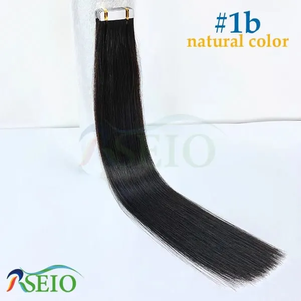High Quality Tape in Human Hair Extensions Straight Hair Seamless Invisible 14"-22" 100% Real Natural Hair End Thicken