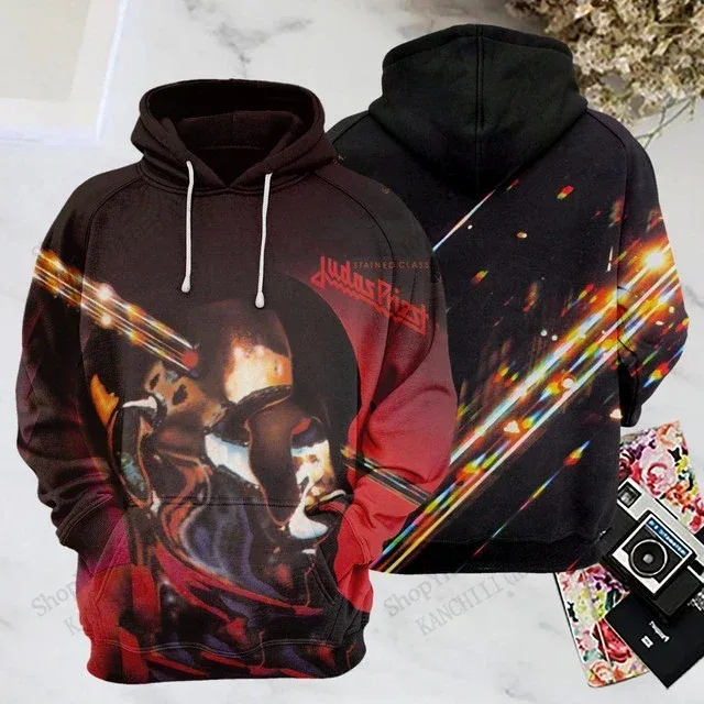 Rock Band Judas Priest 3d Print Hoodies Men Women Fashion Sports Hoodie Sweatshirt Coat Mens Sweats Men Clothes Comfort Moletom