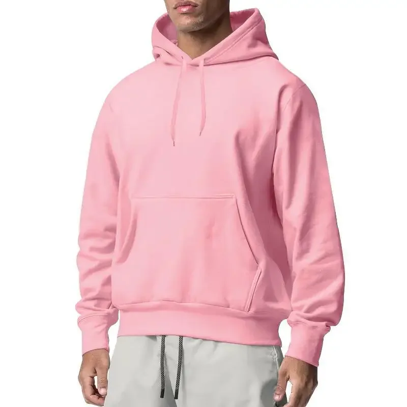 2026 New Men's Fashion Harajuku Hooded Sweatshirts Casual All-match Pullovers Male Streetwear Autumn Winter Fleece Warm Hoodies
