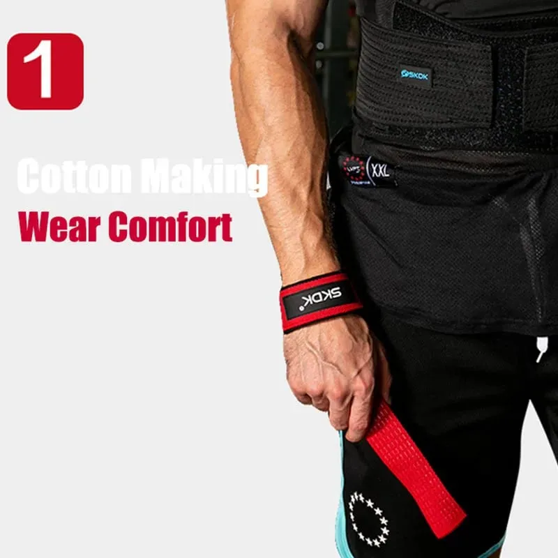 1 Pair Weightlifting Wrist Straps Strength Training Adjustable Non-slip Gym Fitness Lifting Strap Wrist Support Sports Grip Band