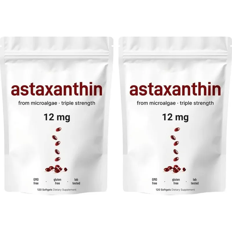 Astaksantin 12mg Mikroalglerden Softgeller Üçlü Mukavemetli Antioksidan Takviyesi Hücresel Sağlık ve Günlük Denge 120 Sayısı