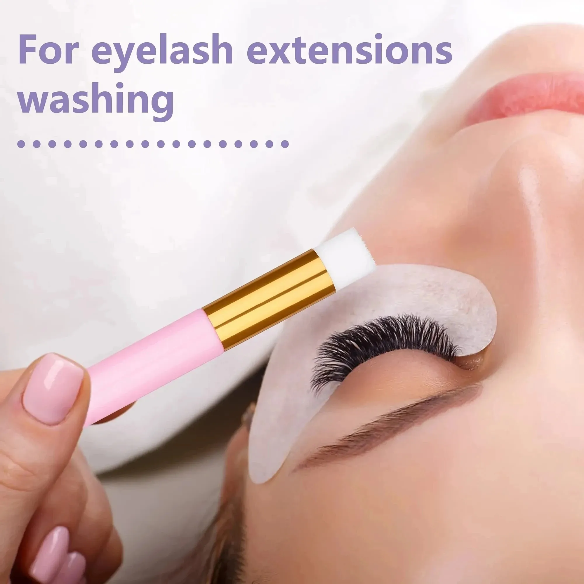 3Pcs Eyelash Cleaning Brushes Lash Shampoo Brush for Eyelash Extensions Nose Blackhead Remover Deep Pore Cleansing Beauty Makeup