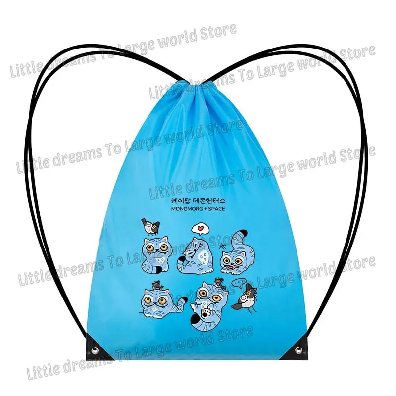 Anime Figure Drawstring Bag Portable Backpack Large Capacity Gym Sports Clothes Organizer Storage Pouch Bundle Pocket Women Gift