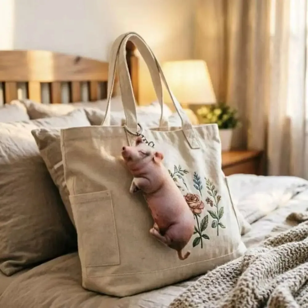 Plush Material Animal Body Pillow PP Cotton Filled 40cm Size Poultry Throw Pillows Cute Design Soft Texture Pig Keychain