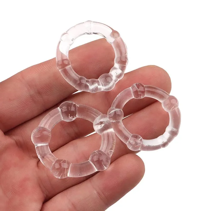 3Pcs/Set Silicone Cock Rings Set for Men Penis Enhancer Stronger Erection Delay Ejaculation Adult Sex Toys 18+