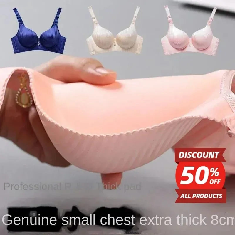 Women's Push Up Bra Set 8CM Super Thick Padded Lingerie with Adjustable Straps Comfortable Supportive