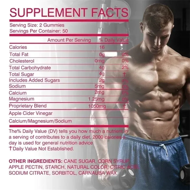 Vital Grow XL Male Gummies - Promotes Muscle Growth and Recovery Enhances Athletic Performance Endurance and Relieves Fatigue