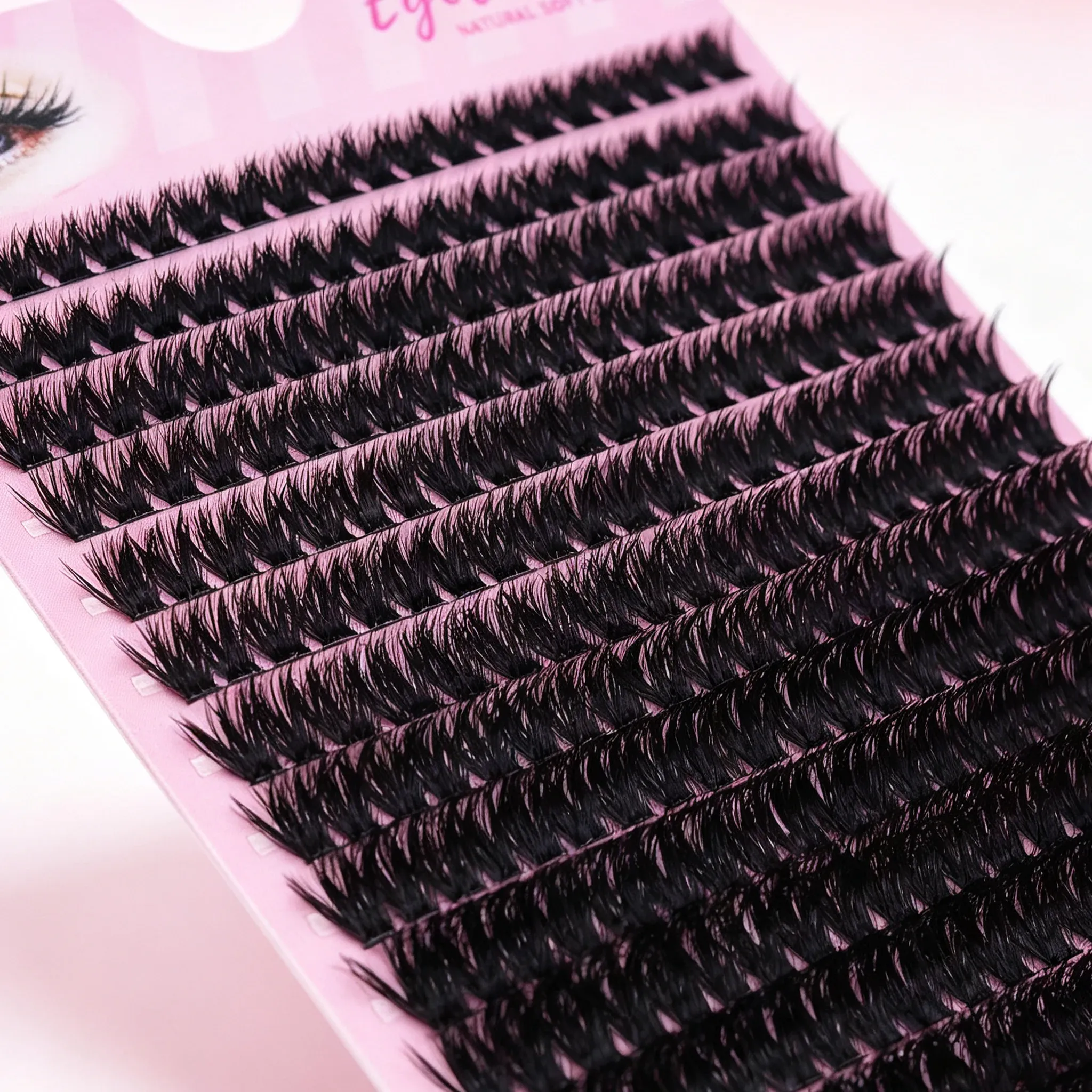 80D Faux Mink Cluster Lashes D Curl Volume Individual Lash Clusters Soft Segmented False Eyelashes DIY Natural Eye Makeup Tool