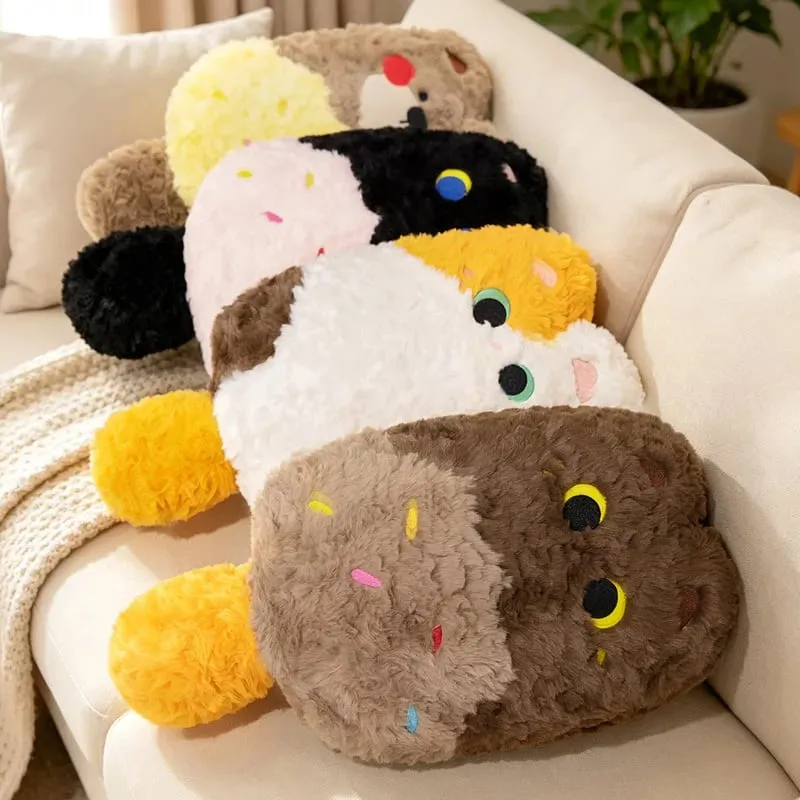 Kawaii Animal Plush Pillow Blanket 2 In 1 Soft Fluffy Animal Stuffed Doll Cushion Nap Pillow Blanket Home Sofa Bed Decor Gift