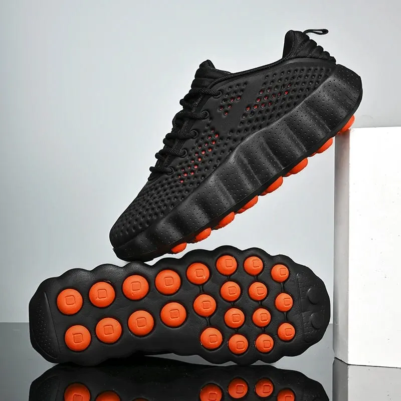 Men's Breathable Running Shoes Cushioned Non-slip Woman Casual Sneakers Massage Athletic Footwear for Outdoor Jogging Sports