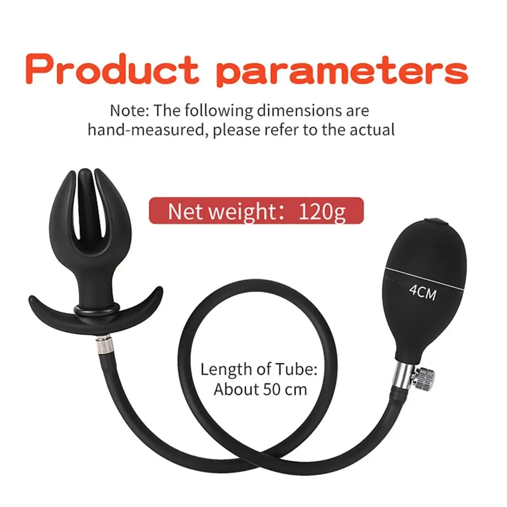 3D Flower Anal Expander Expand Inflatable Anal Plug Enema Training Buttplug Anal Butt Dilator Ass Prostate Sex Toy for Men Women
