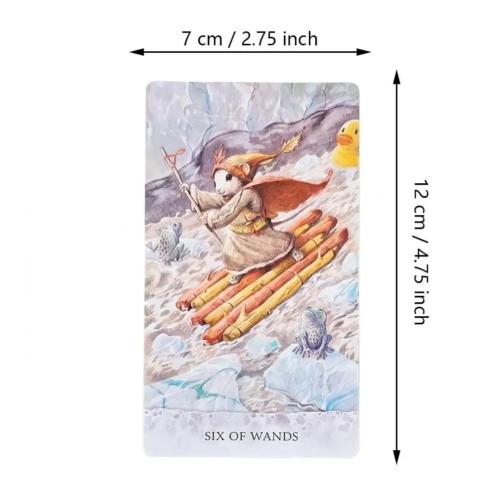 12*7cm Tarot of Tides: The Adventures of A Duck Named Bob―Unique 78-Card Tarot Deck in Rigid Box - Double-embossed Cardstock