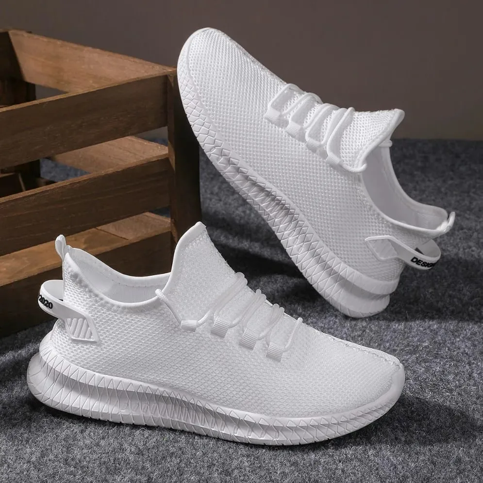 2026 Men's Non-Slip Casual Sneakers Breathable Outdoor Jogging Training Hiking Sports Running Outdoor Weave Knit Lace Up Shoes