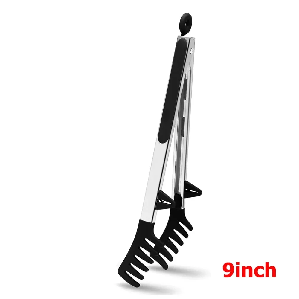 Silicone Kitchen Food Tongs Non Stick Heat Resistant Cooking Clip For BBQ Salad Steak Pasta Household Kitchen Utensils