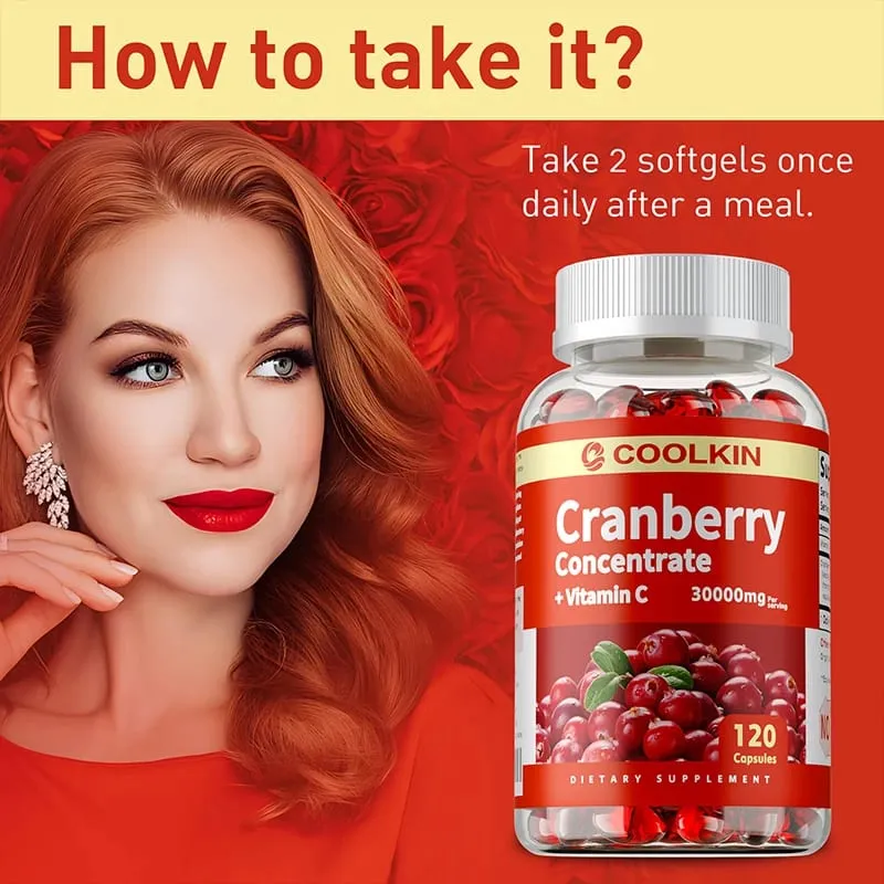 Cranberry Capsules - Beauty and Skin Care Urinary Tract Health Anti-aging Eye Protection Improve Appetite