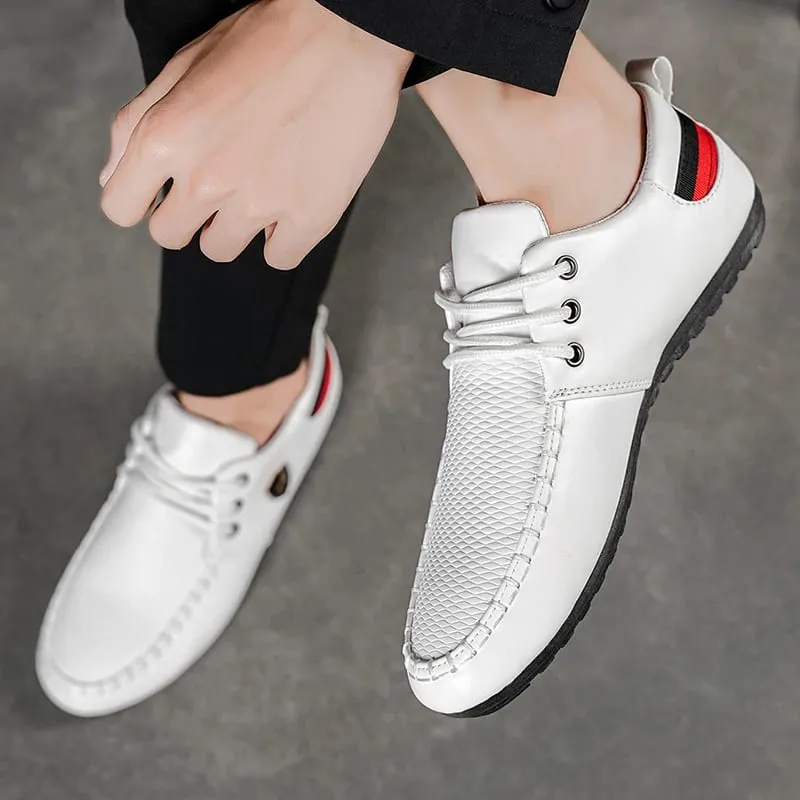 Men's Business-Style Loafers Soft-Soled Breathable Casual Shoes Delicate Materials with Breathable Texture Non-Slip and Wear-Resistant Rubber Sole