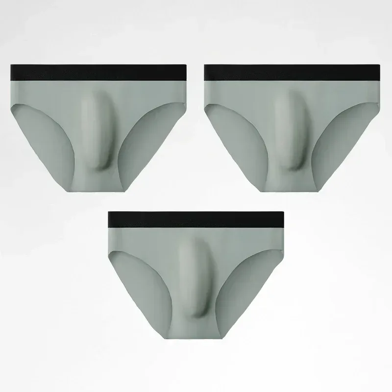 3PC Ice silk texture briefs, sobrang lamig sa balat sa tag-araw, tamasahin ang silky touch