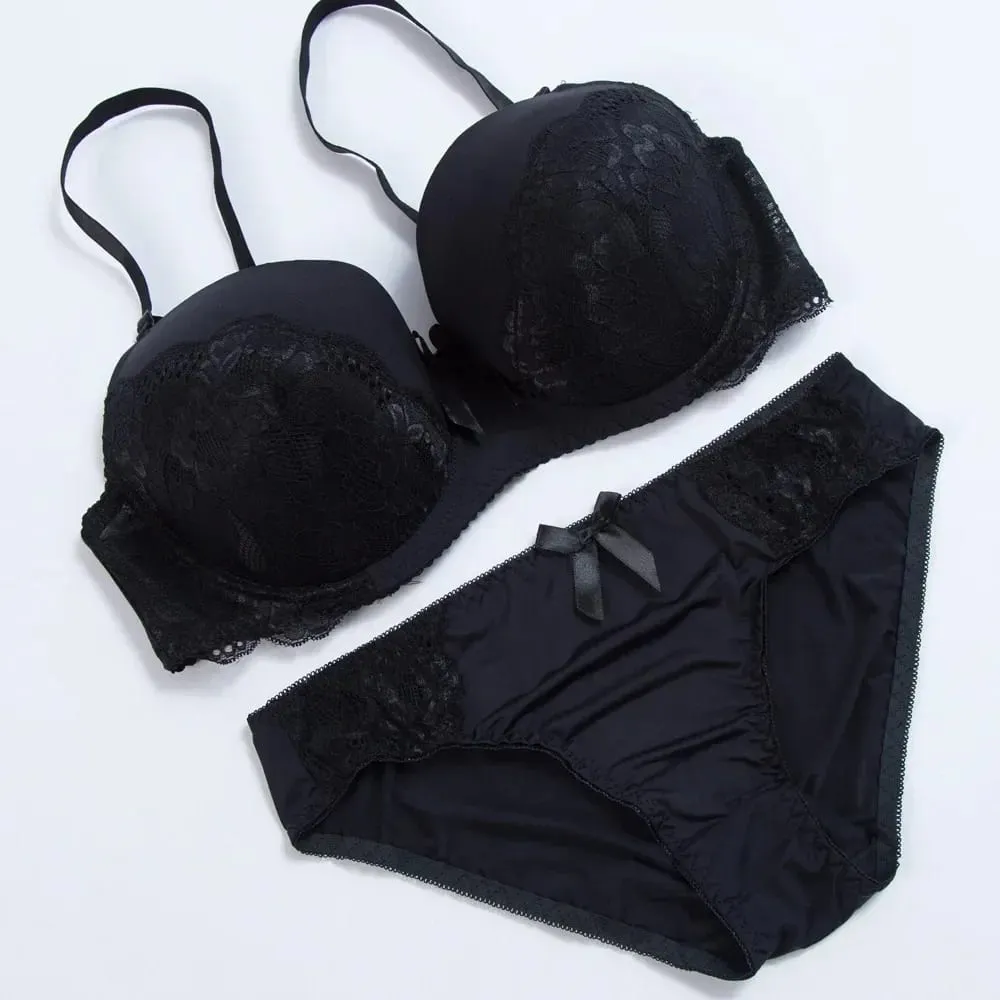 MOM Lady dentelle Push Up soutiens-gorge ensembles 32/70 34/75 36/80 38/85 40/90 42/95 C D E F G tasse culotte de sous-vêtements femmes Sexy Lingerie soutien-gorge B04