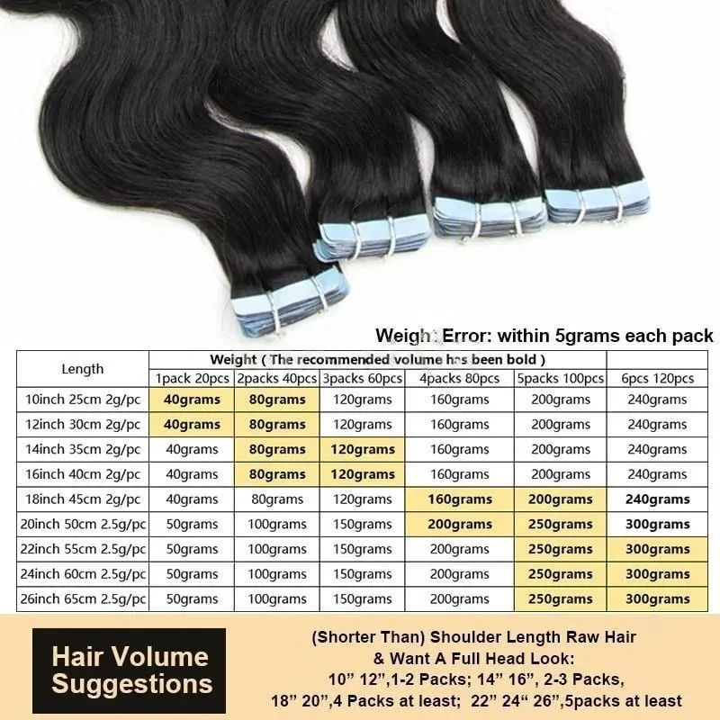 20Pcs/Pack Real Human Hair Tape In Hair Yaki Straight Hair Extensions Designed for Women Suitable for Daily Wear Attachment Of All Ethnicities 16-22inch