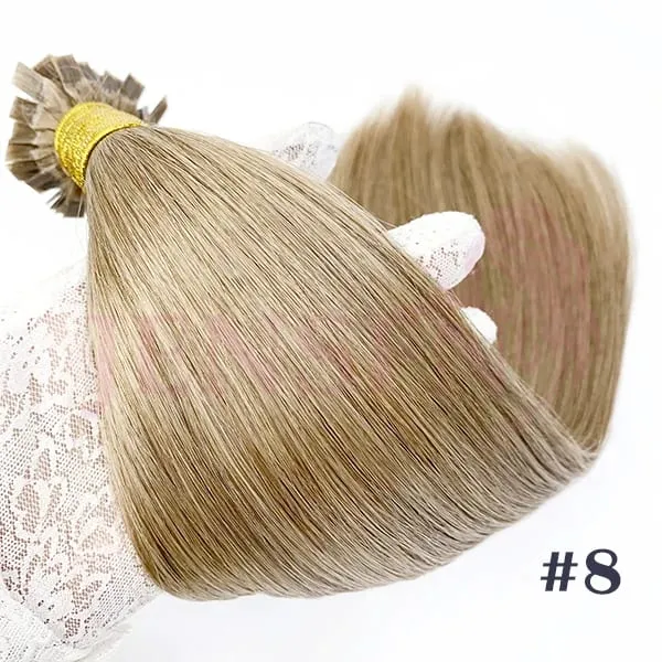 Straight Flat Tip Human Hair Extensions 16"-26" Inch 1g/Strand 100% Hair Extensions Keratin Capsule Fusion Hair For Women
