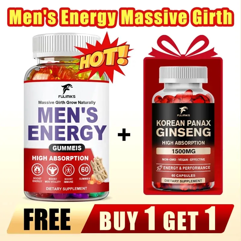 【Buy 1 Get 1 Free】Testosterone Booster Gummies For Men - Enhances Strength & Stamina - Optimizes Performance Male Enhancement