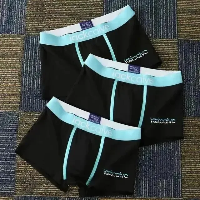 3Pcs Seluar Dalam Lelaki Kapas Seluar Dalam Lelaki Petinju Lelaki Bernafas Boxer Seluar Dalam Bercetak Seluar Dalam Selesa Seluar Dalam Lelaki M-3XL