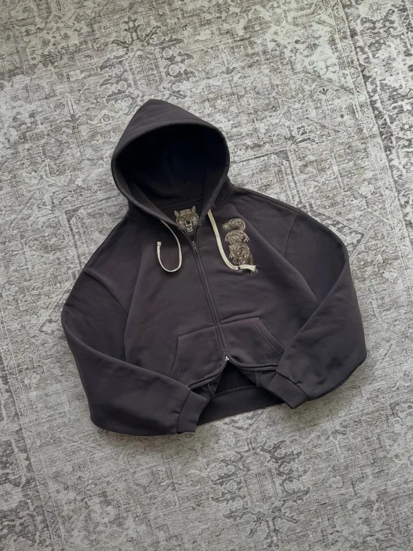 Lalaking Dragon Embroidered Hoodie Japanese Sukajan Style Fleece Lined Pullover Hooded Sweatshirt Loose Casual Streetwear Tops Bago