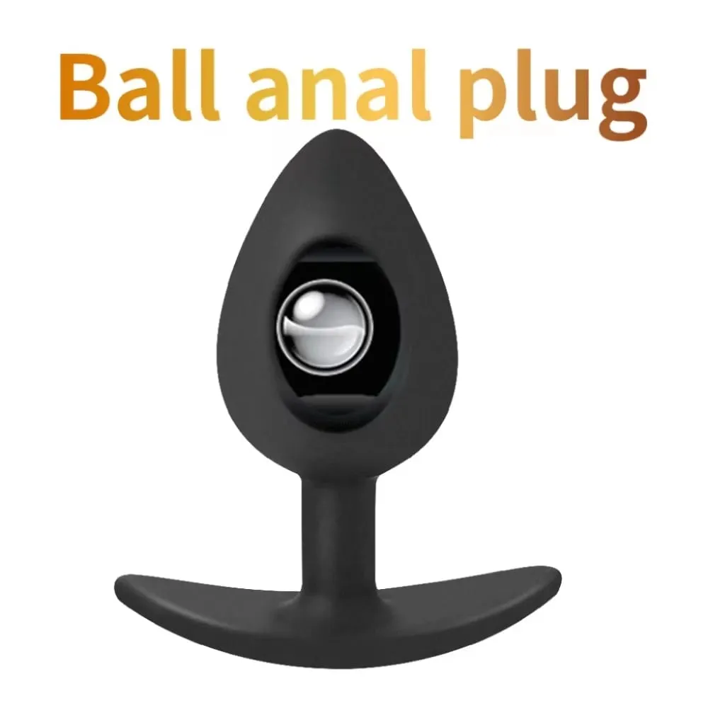 1pc Silicone Anal Plug Built-in Balls Beginner to Senior Size Buttocks G-Spot Massage Adult Sex Toys
