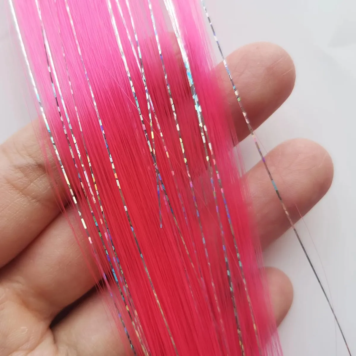 Synthetic Clip in Hair Extensions for Girls 22 inch Multi-colors 6pcs/pack Rainbow Straight Hair Synthetic Hairpieces