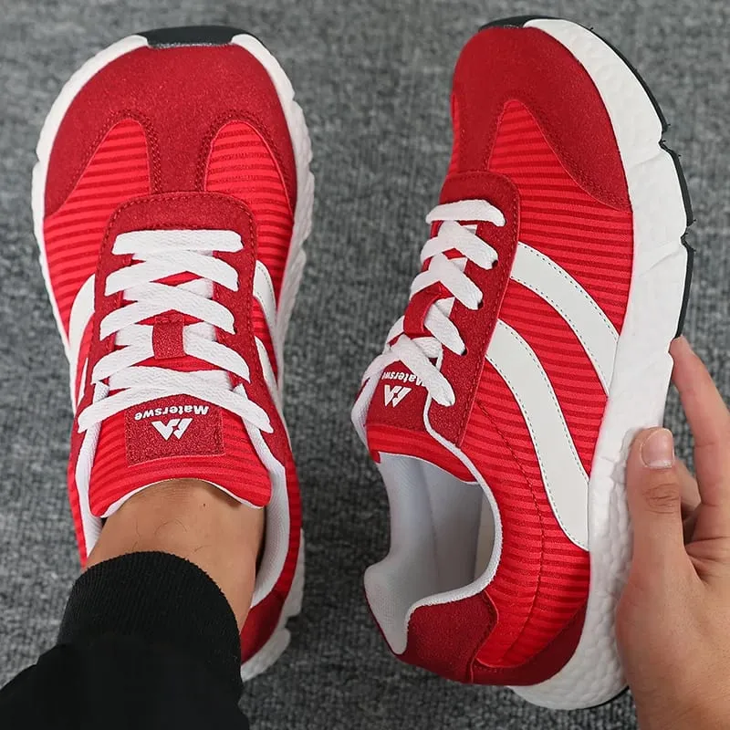 Unisex EVA Soft Sole Running Shoes Lightweight Vintage Multi-Use Sneakers Big Size Breathable Wear Resistant Walking TennisShoes