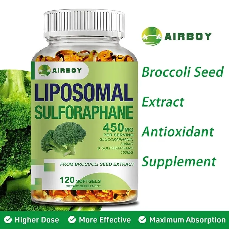 Sulforafano liposomal 450 mg - Suplemento antioxidante para el corazón que estimula la inmunidad