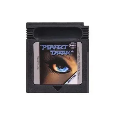 เขียนใหม่ได้ USA รุ่น GBC เกม Perfect Dark 9 สีเปลือกหอยพร้อมแบตเตอรี่คอนโซลวิดีโอเกมการ์ด