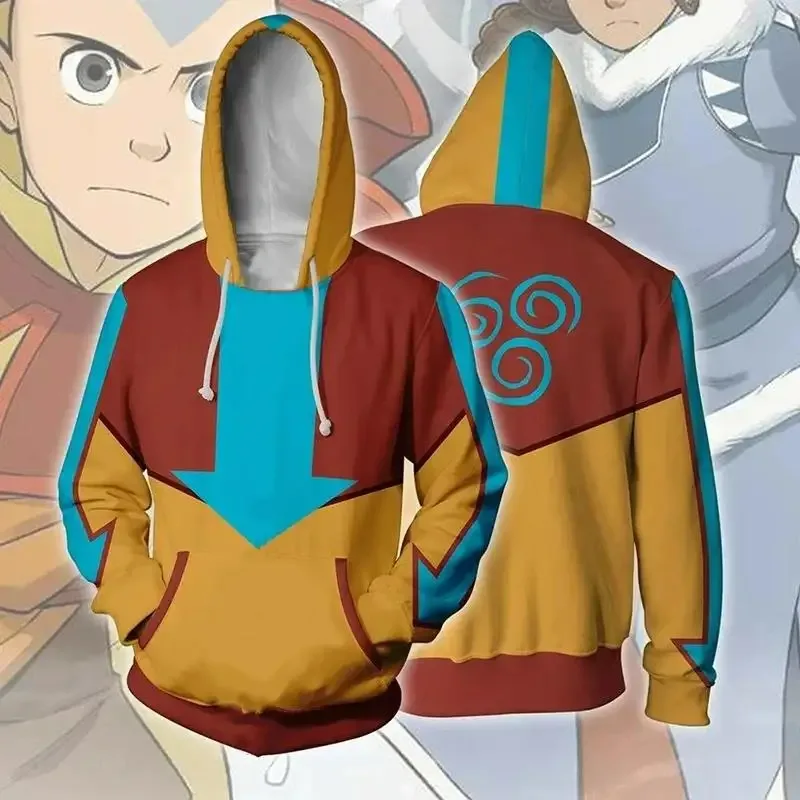 Anime Avatar The Last Airbender Cosplay Hoodies 3D Printed Sweatshirt Men Women Long Sleeve Tracksuit Pullover Harajuku Y2k Coat