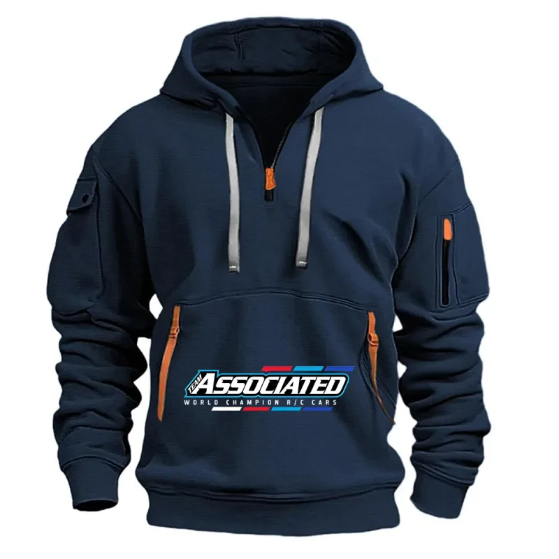 Rc Team Associated Men's Hoodie Multi Pocket Zipper Casual Sports Hoodie Men Loose Pullover Fashion Sweatshirt Long-Sleeve tops