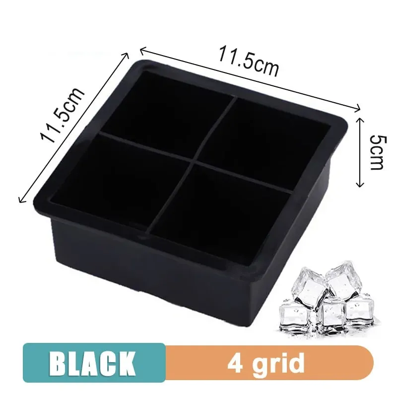 4/6/8/15 Mřížka Velký zásobník na led Forma Giant Jumbo Velká potravinářská silikonová forma na kostky ledu Čtvercová forma Forma na výrobu ledu pro kutily Zásobník na led — image 11