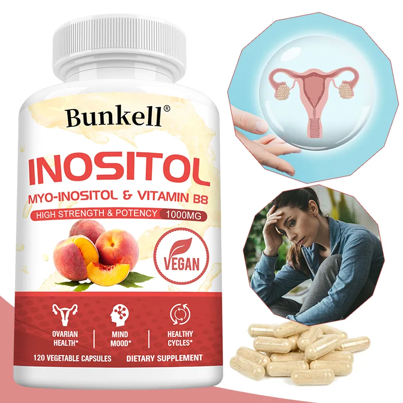 1000mg Inositol Capsules Daily Women’s Wellness Supplement Support Body Balance Metabolism & Mood Relaxation Vegan Non-GMO