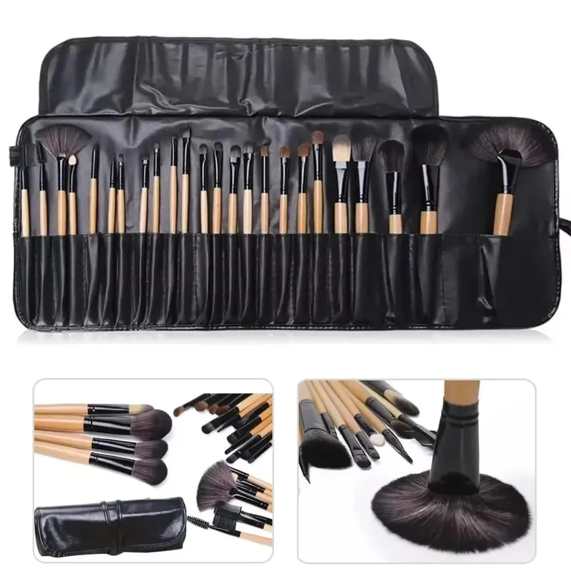 Gift Bag Of 24 pcs Makeup Brush Sets Professional Cosmetics Brushes Eyebrow Powder Foundation Shadows Pinceaux Make Up Tools