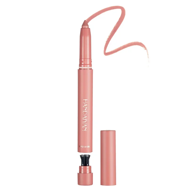 Lápis de veludo fosco para lábios, 6 cores, nude, vermelho escuro, sexy, batom à prova d'água, longa duração, renderização de cores, cosméticos de beleza para lábios